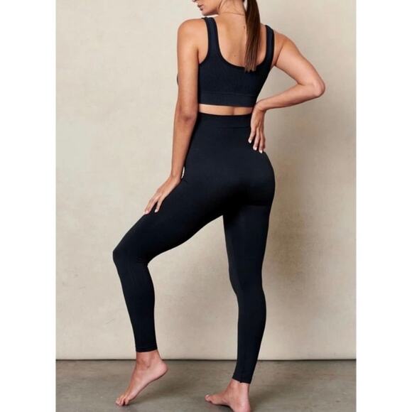 Blanqi Black Ultralight Belly Support Maternity Leggings Sz.L NWT - Picture 4 of 14